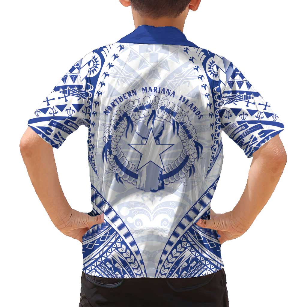 Northern Mariana Islands Liberation Day Family Matching Off Shoulder Maxi Dress and Hawaiian Shirt 79th Anniversary LT05 - Polynesian Pride