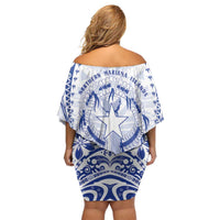 Northern Mariana Islands Liberation Day Family Matching Off Shoulder Short Dress and Hawaiian Shirt 79th Anniversary LT05 - Polynesian Pride