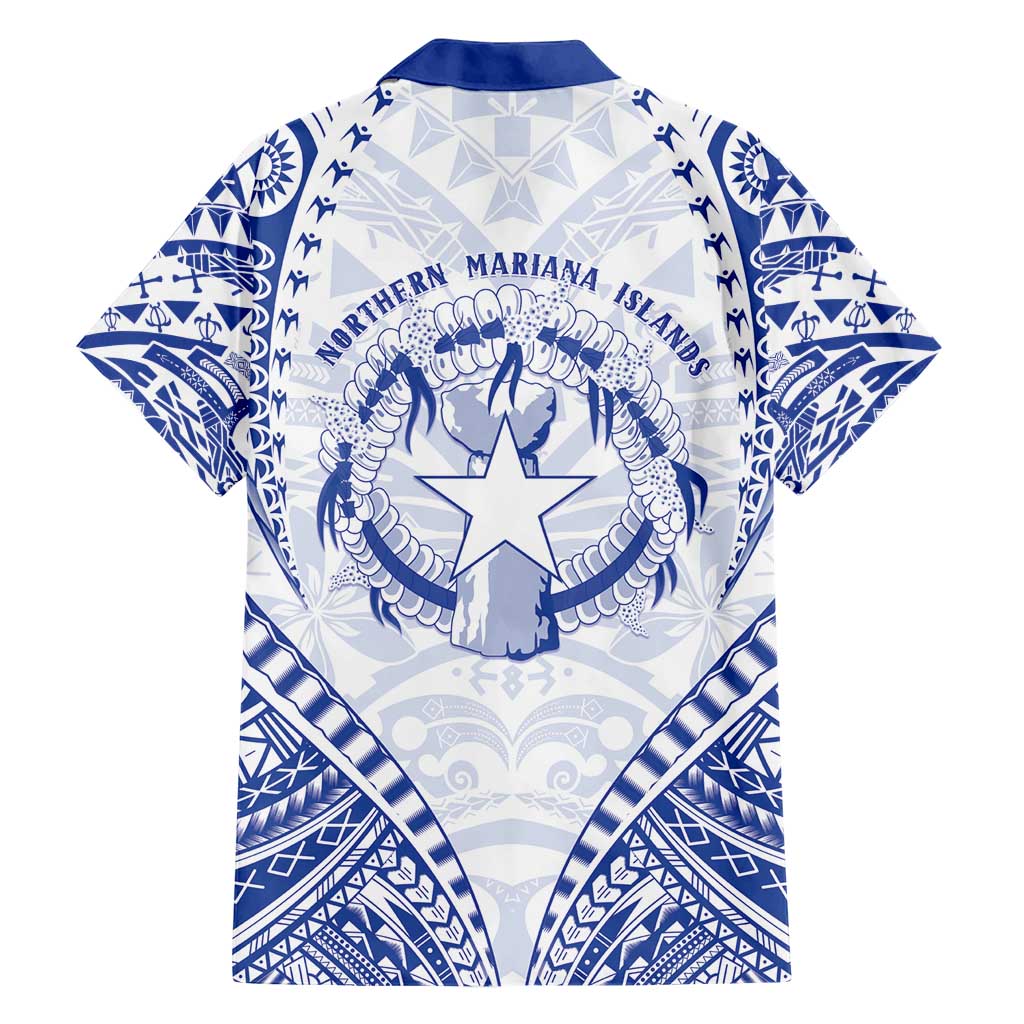 Northern Mariana Islands Liberation Day Family Matching Short Sleeve Bodycon Dress and Hawaiian Shirt 79th Anniversary LT05 - Polynesian Pride