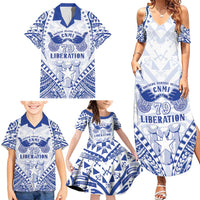 Northern Mariana Islands Liberation Day Family Matching Summer Maxi Dress and Hawaiian Shirt 79th Anniversary LT05 - Polynesian Pride