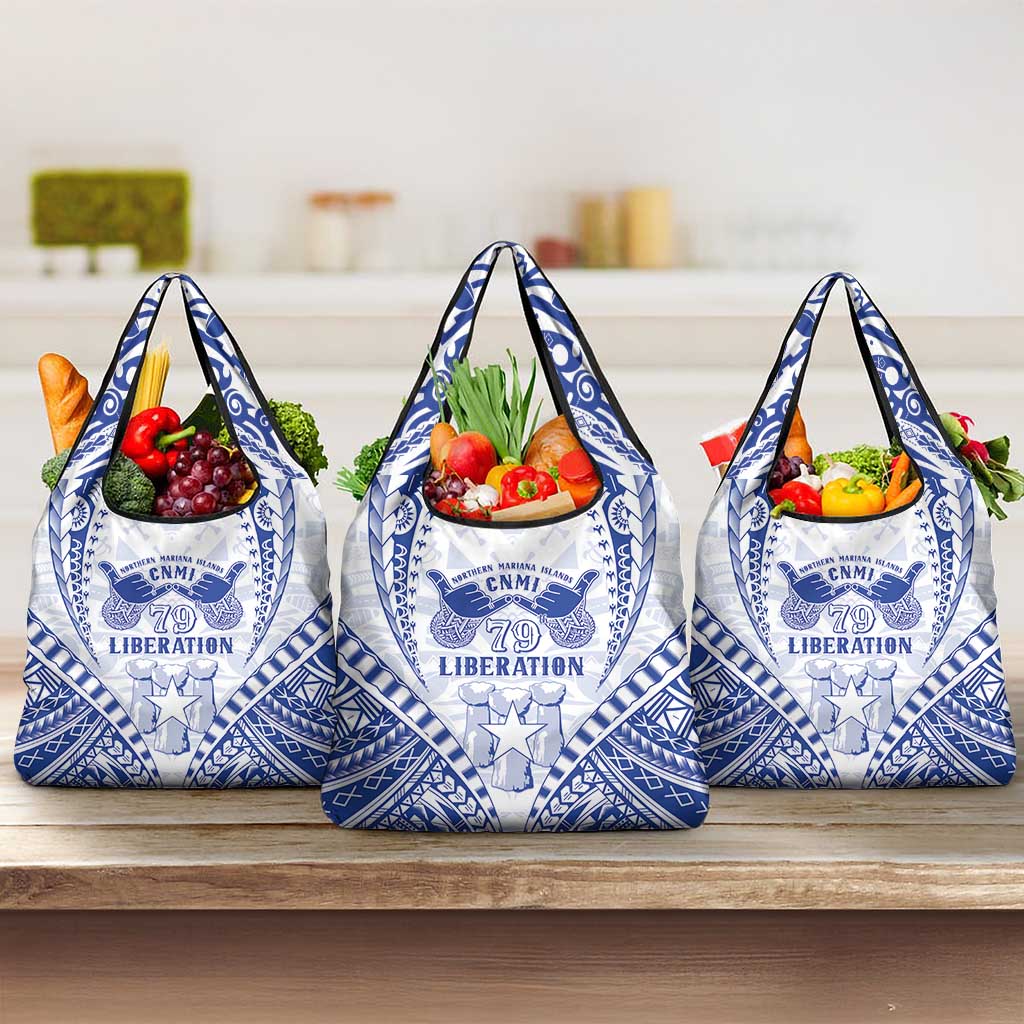 Northern Mariana Islands Liberation Day Grocery Bag 79th Anniversary