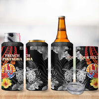 Personalised French Polynesia Bastille Day 4 in 1 Can Cooler Tumbler Tropical Turtle Hibiscus Polynesian Pattern LT05 - Polynesian Pride