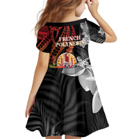 French Polynesia Bastille Day Family Matching Off Shoulder Short Dress and Hawaiian Shirt Tropical Turtle Hibiscus Polynesian Pattern