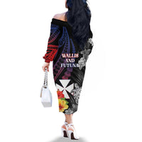 Wallis and Futuna Bastille Day Family Matching Off The Shoulder Long Sleeve Dress and Hawaiian Shirt Tropical Turtle Hibiscus Polynesian Pattern LT05 - Polynesian Pride