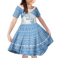 Personalised Palau Constitution Day Family Matching Tank Maxi Dress and Hawaiian Shirt Polynesian Turtle