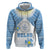 Personalised Palau Constitution Day Hoodie Polynesian Turtle