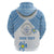 Personalised Palau Constitution Day Hoodie Polynesian Turtle