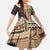 Samoa Siapo Elegant Family Matching Puletasi and Hawaiian Shirt Hibiscus Chocolate Brown Motifs - Polynesian Pride
