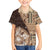 Samoa Siapo Elegant Family Matching Puletasi and Hawaiian Shirt Hibiscus Chocolate Brown Motifs - Polynesian Pride