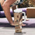 Samoa Siapo Elegant Tumbler With Handle Hibiscus Chocolate Brown Motifs - Polynesian Pride