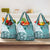 Samoa Siapo Elegant Grocery Bag Hibiscus Teal Motifs - Polynesian Pride