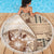 Samoa Siapo Elegant Beach Blanket Hibiscus Beige Motifs - Polynesian Pride