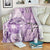 Samoa Siapo Elegant Blanket Hibiscus Violet Motifs - Polynesian Pride