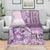 Samoa Siapo Elegant Blanket Hibiscus Violet Motifs - Polynesian Pride