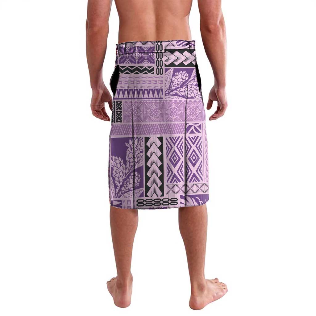 Samoa Siapo Elegant Lavalava Hibiscus Violet Motifs - Polynesian Pride