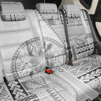 Samoa Siapo Elegant Back Car Seat Cover Hibiscus White Motifs - Polynesian Pride