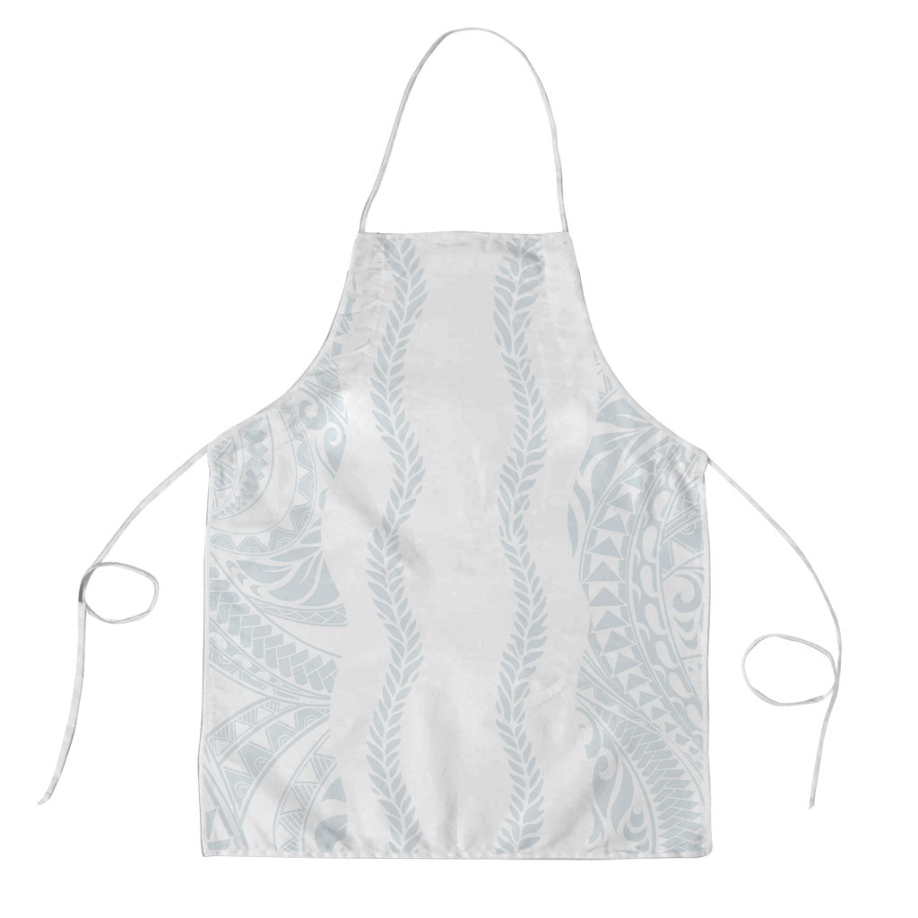 Samoa Lotu Tamaiti Apron Teuila With Tribal Motifs LT05 White - Polynesian Pride
