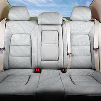 Samoa Lotu Tamaiti Back Car Seat Cover Teuila With Tribal Motifs LT05 One Size White - Polynesian Pride