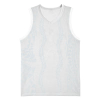 Samoa Lotu Tamaiti Basketball Jersey Teuila With Tribal Motifs LT05 Unisex White - Polynesian Pride
