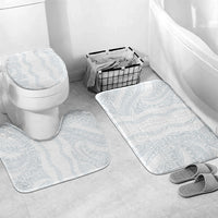 Samoa Lotu Tamaiti Bathroom Set Teuila With Tribal Motifs LT05 Mat Set Only (3 pcs) One Size White - Polynesian Pride
