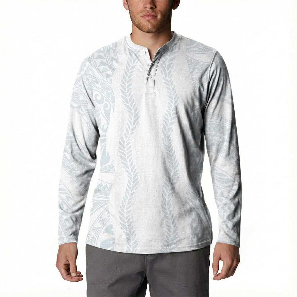 Samoa Lotu Tamaiti Button Sweatshirt Teuila With Tribal Motifs LT05 - Polynesian Pride