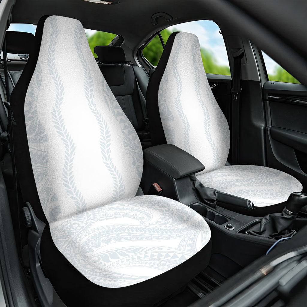 Samoa Lotu Tamaiti Car Seat Cover Teuila With Tribal Motifs LT05 One Size White - Polynesian Pride