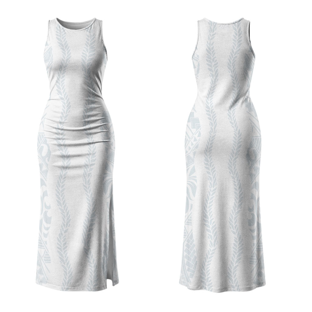 Samoa Lotu Tamaiti Couples Matching Tank Maxi Dress and Hawaiian Shirt Teuila With Tribal Motifs LT05 - Polynesian Pride