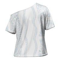 Samoa Lotu Tamaiti Cross Shoulder Shirt Teuila With Tribal Motifs LT05 - Polynesian Pride