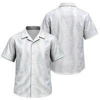 Samoa Lotu Tamaiti Family Matching Off Shoulder Short Dress and Hawaiian Shirt Teuila With Tribal Motifs LT05 Son's Shirt White - Polynesian Pride
