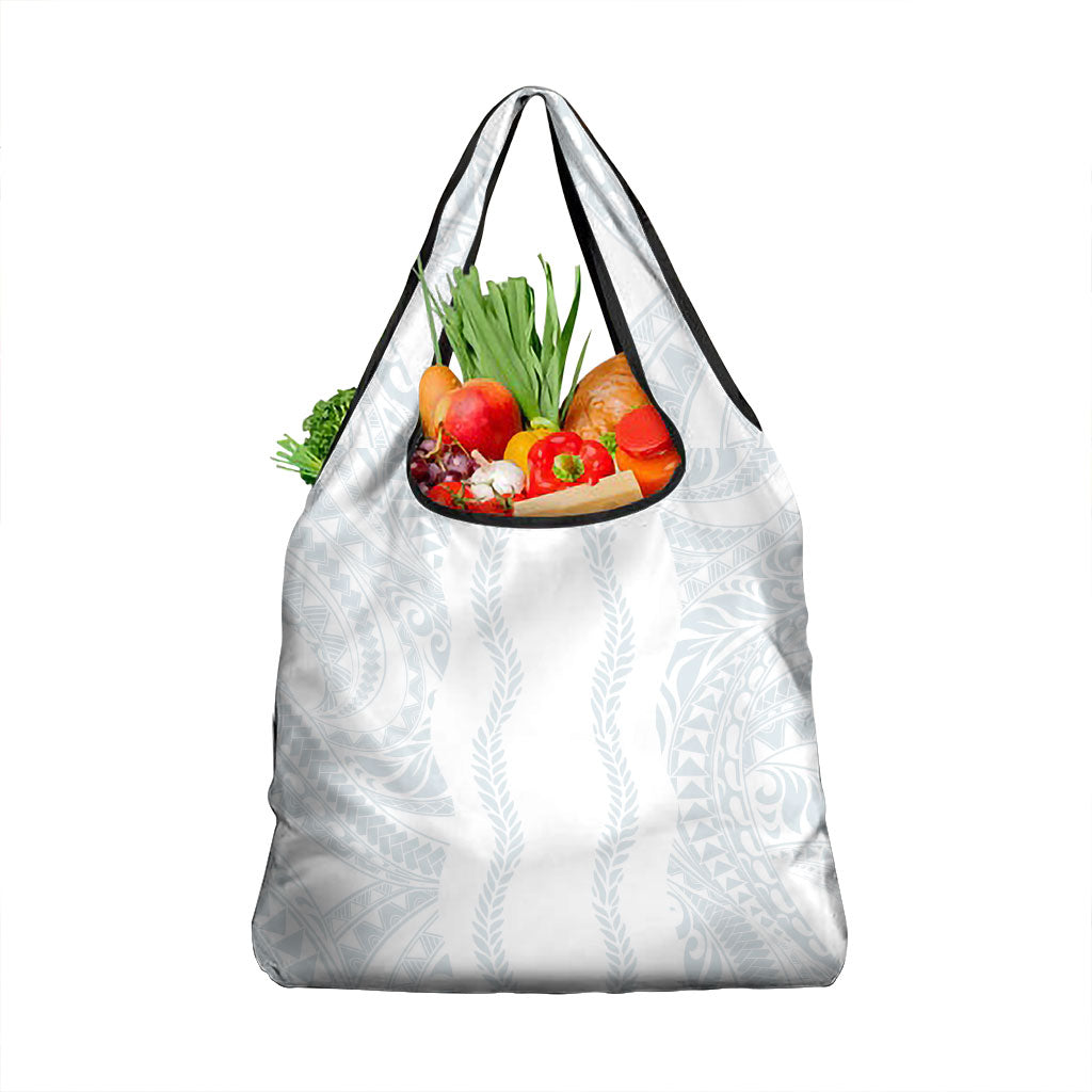 Samoa Lotu Tamaiti Grocery Bag Teuila With Tribal Motifs LT05 1-pack One Size White - Polynesian Pride