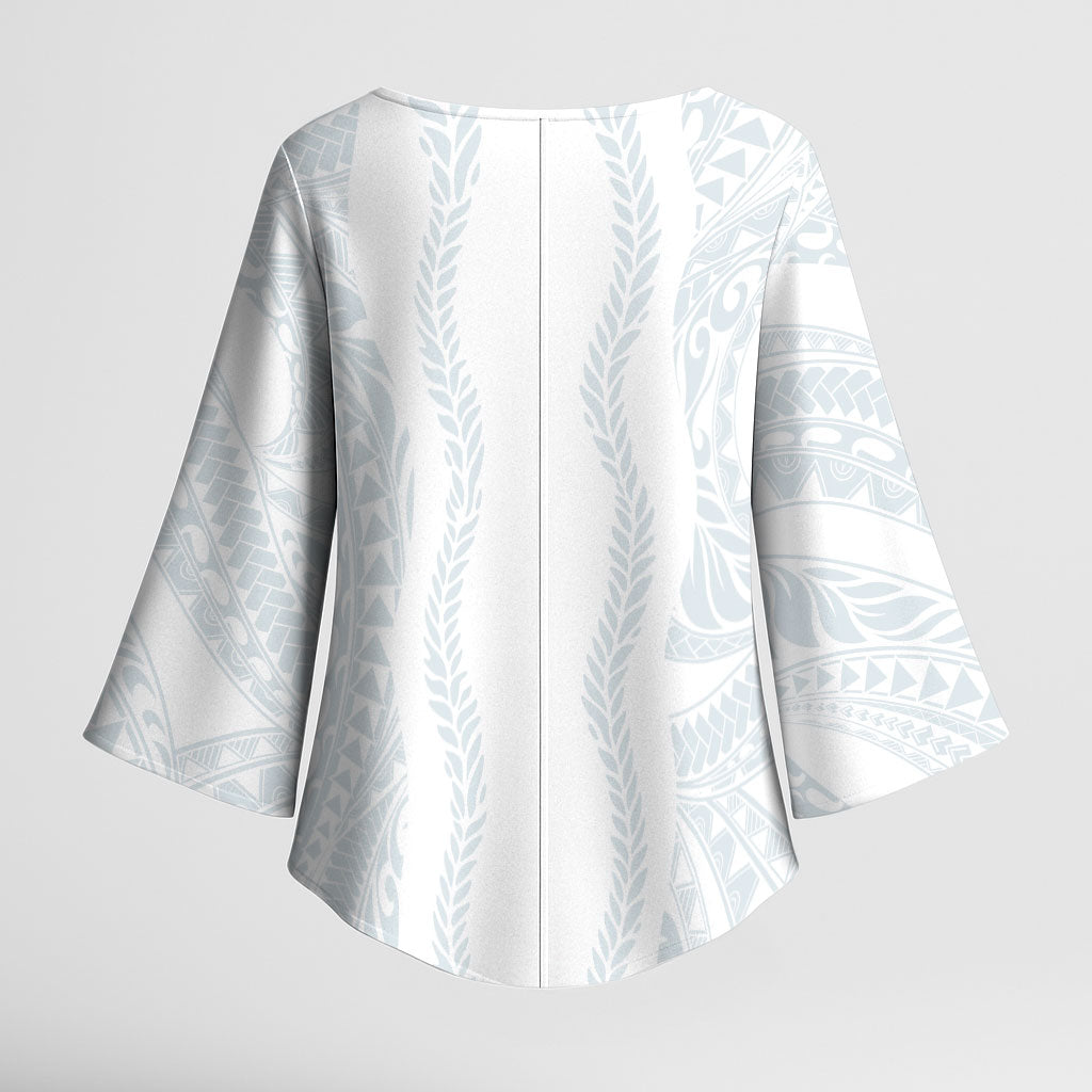 Samoa Lotu Tamaiti Kimono Sleeve Blouse Teuila With Tribal Motifs LT05 - Polynesian Pride