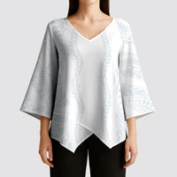 Samoa Lotu Tamaiti Kimono Sleeve Blouse Teuila With Tribal Motifs LT05 - Polynesian Pride