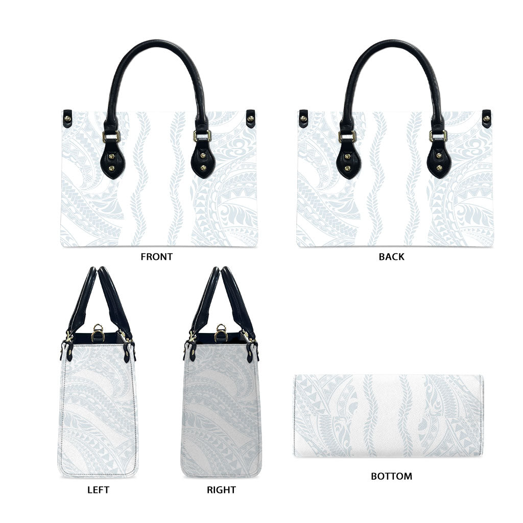 Samoa Lotu Tamaiti Leather Bag Teuila With Tribal Motifs LT05 - Polynesian Pride