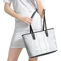 Samoa Lotu Tamaiti Leather Tote Bag Teuila With Tribal Motifs LT05 - Polynesian Pride