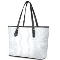 Samoa Lotu Tamaiti Leather Tote Bag Teuila With Tribal Motifs LT05 - Polynesian Pride