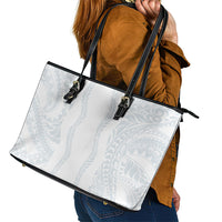 Samoa Lotu Tamaiti Leather Tote Bag Teuila With Tribal Motifs LT05 - Polynesian Pride