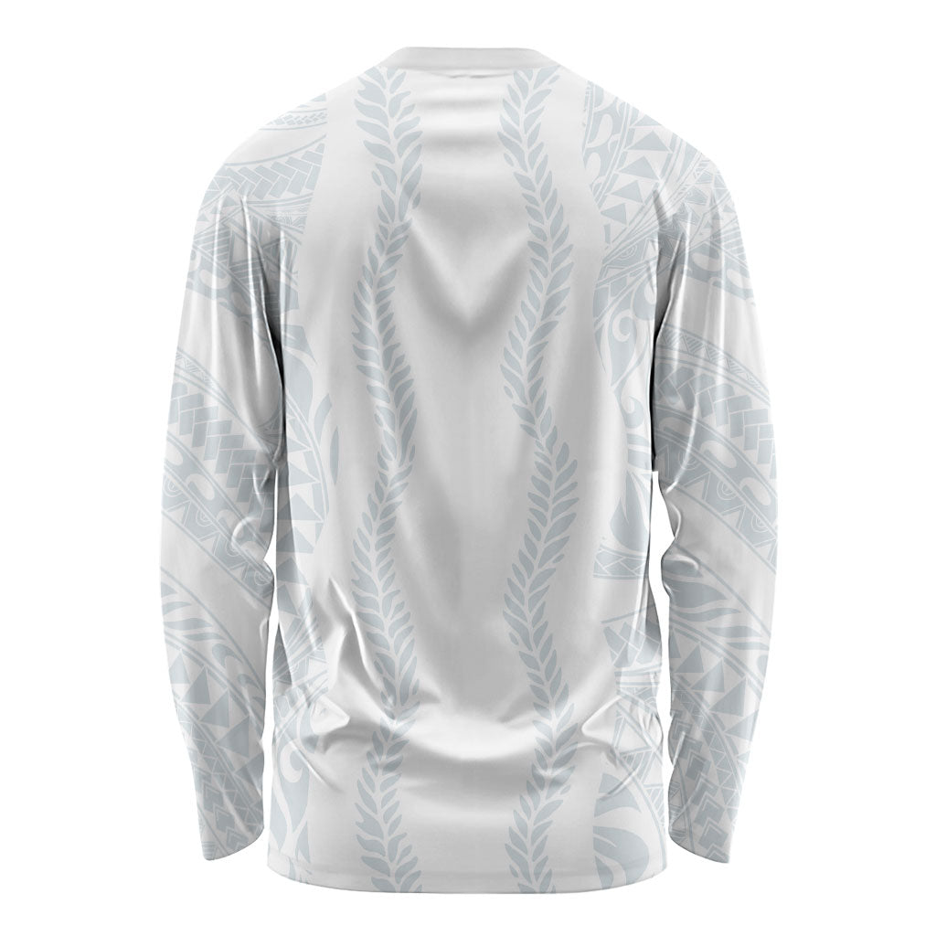 Samoa Lotu Tamaiti Long Sleeve Shirt Teuila With Tribal Motifs LT05 - Polynesian Pride