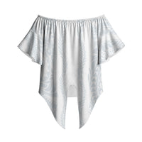 Samoa Lotu Tamaiti Off Shoulder Wrap Waist Top Teuila With Tribal Motifs LT05 - Polynesian Pride