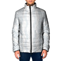 Samoa Lotu Tamaiti Padded Jacket Teuila With Tribal Motifs LT05 Men White - Polynesian Pride