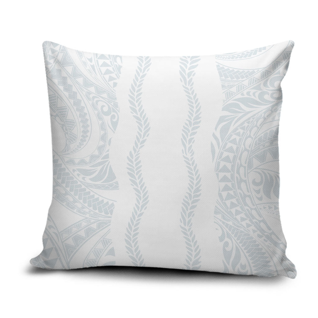 Samoa Lotu Tamaiti Pillow Cover Teuila With Tribal Motifs LT05 White - Polynesian Pride