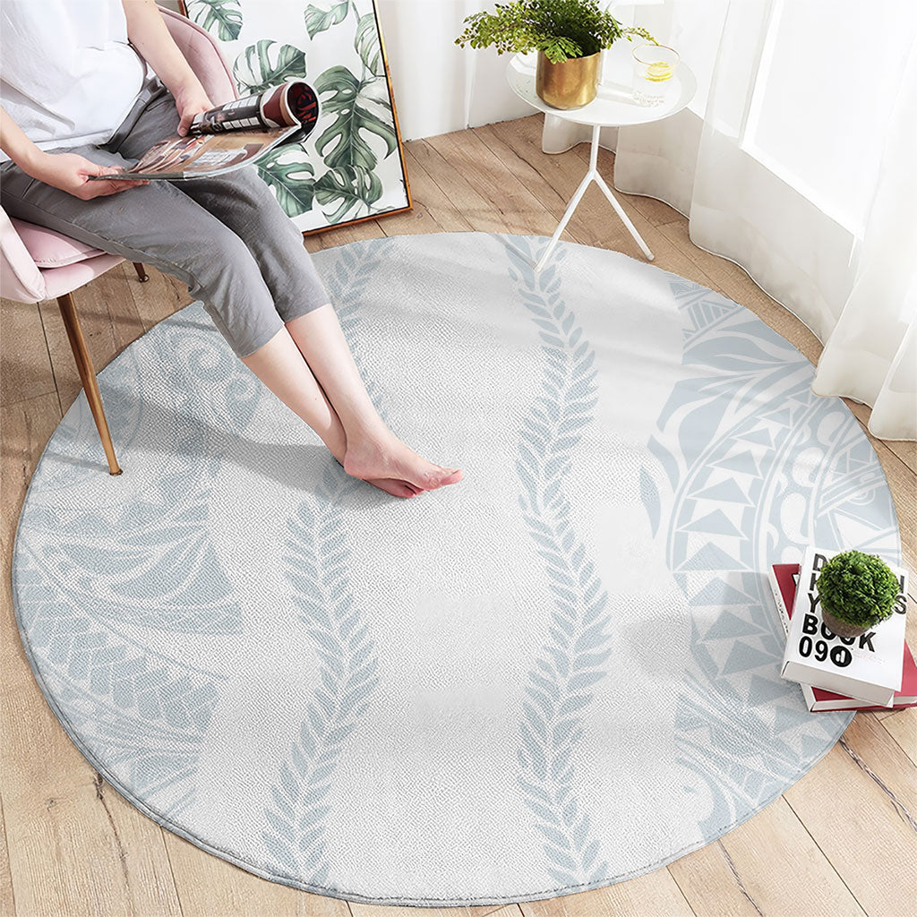 Samoa Lotu Tamaiti Round Carpet Teuila With Tribal Motifs LT05 - Polynesian Pride