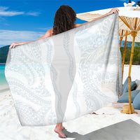 Samoa Lotu Tamaiti Sarong Teuila With Tribal Motifs LT05 One Size 44 x 66 inches White - Polynesian Pride