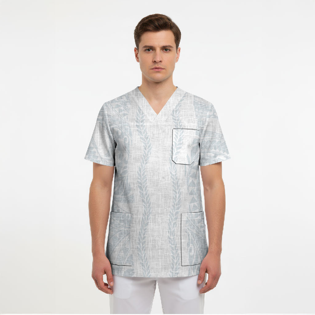 Samoa Lotu Tamaiti Scrub Top Teuila With Tribal Motifs LT05 - Polynesian Pride