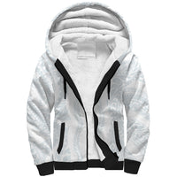 Samoa Lotu Tamaiti Sherpa Hoodie Teuila With Tribal Motifs LT05 Unisex White - Polynesian Pride