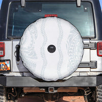 Samoa Lotu Tamaiti Spare Tire Cover Teuila With Tribal Motifs LT05 White - Polynesian Pride