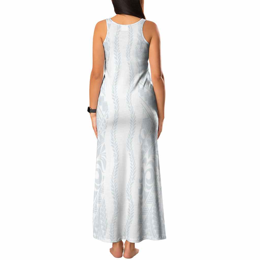 Samoa Lotu Tamaiti Tank Maxi Dress Teuila With Tribal Motifs LT05 - Polynesian Pride
