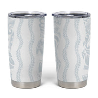 Samoa Lotu Tamaiti Tumbler Cup Teuila With Tribal Motifs LT05 White - Polynesian Pride