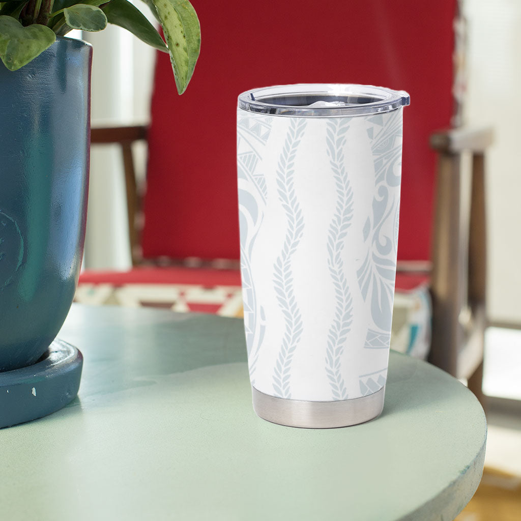 Samoa Lotu Tamaiti Tumbler Cup Teuila With Tribal Motifs LT05 - Polynesian Pride