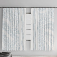 Samoa Lotu Tamaiti Window Curtain Teuila With Tribal Motifs LT05 With Hooks White - Polynesian Pride