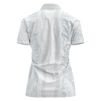 Samoa Lotu Tamaiti Women Polo Shirt Teuila With Tribal Motifs LT05 - Polynesian Pride